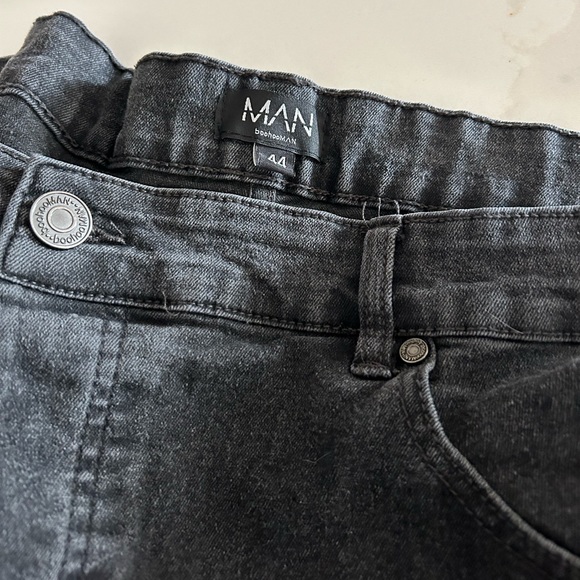 Boohoo Man Dark Gray Denim Jeans Size 44 - Picture 2 of 3